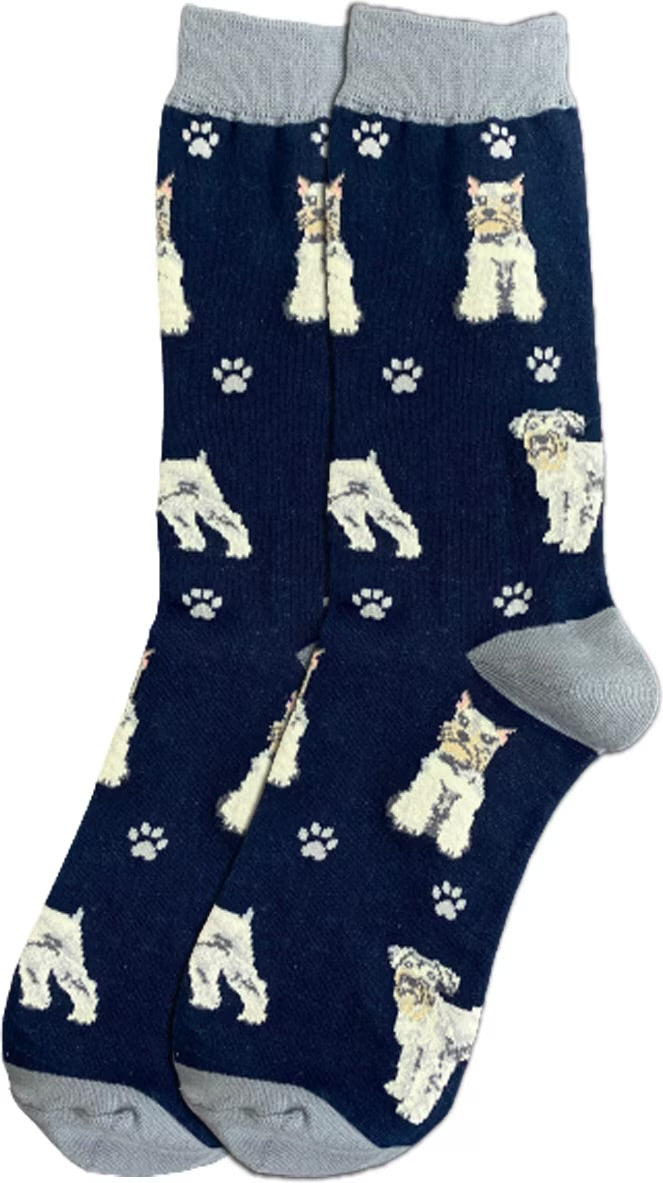 SCHNAUZER Dog Adult Unisex Socks By E&S Pets Choose Style