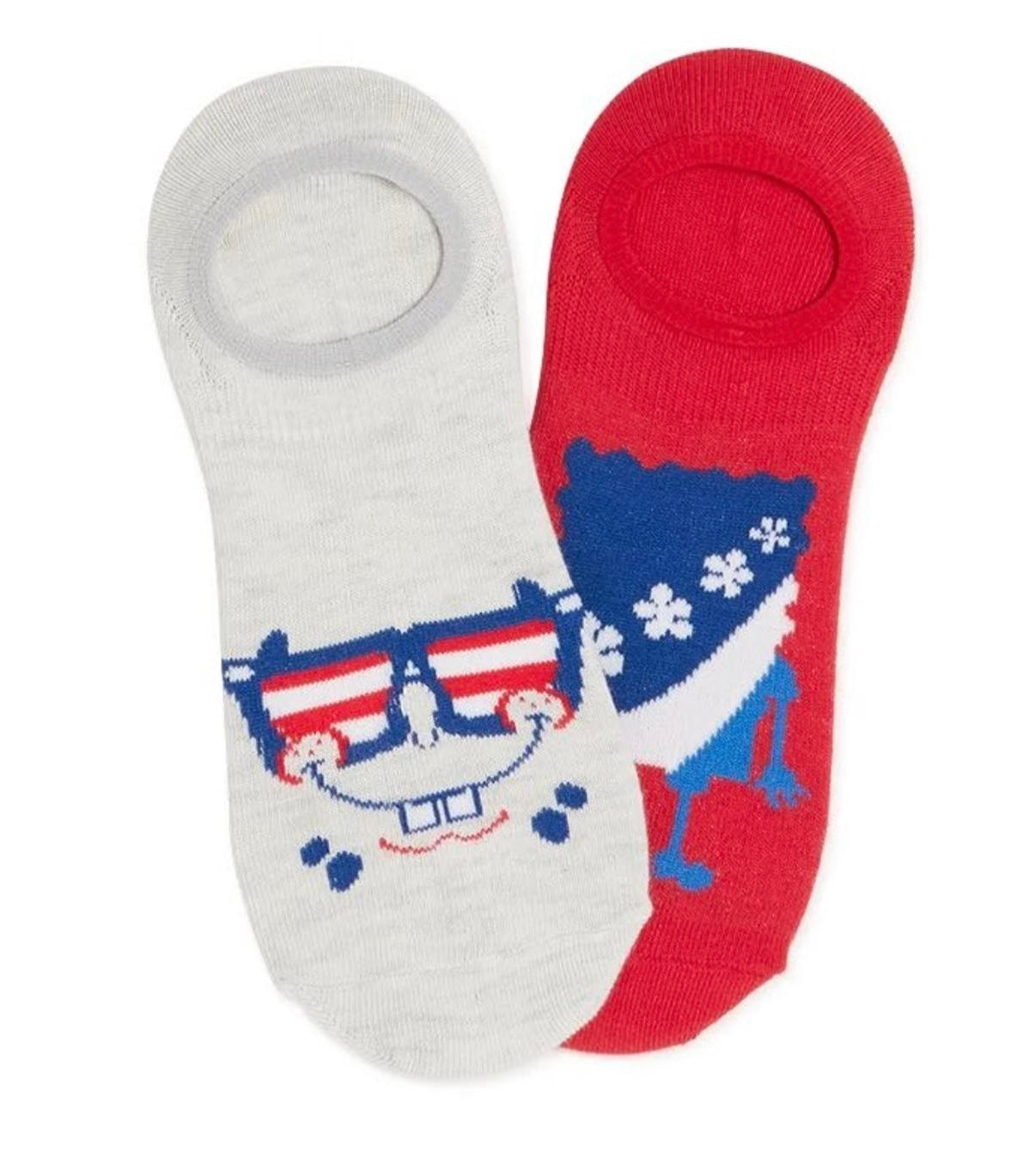 SPONGEBOB SQUAREPANTS Ladies PATRIOTIC BOB Ladies 2 Pair Of No Show Liner Socks