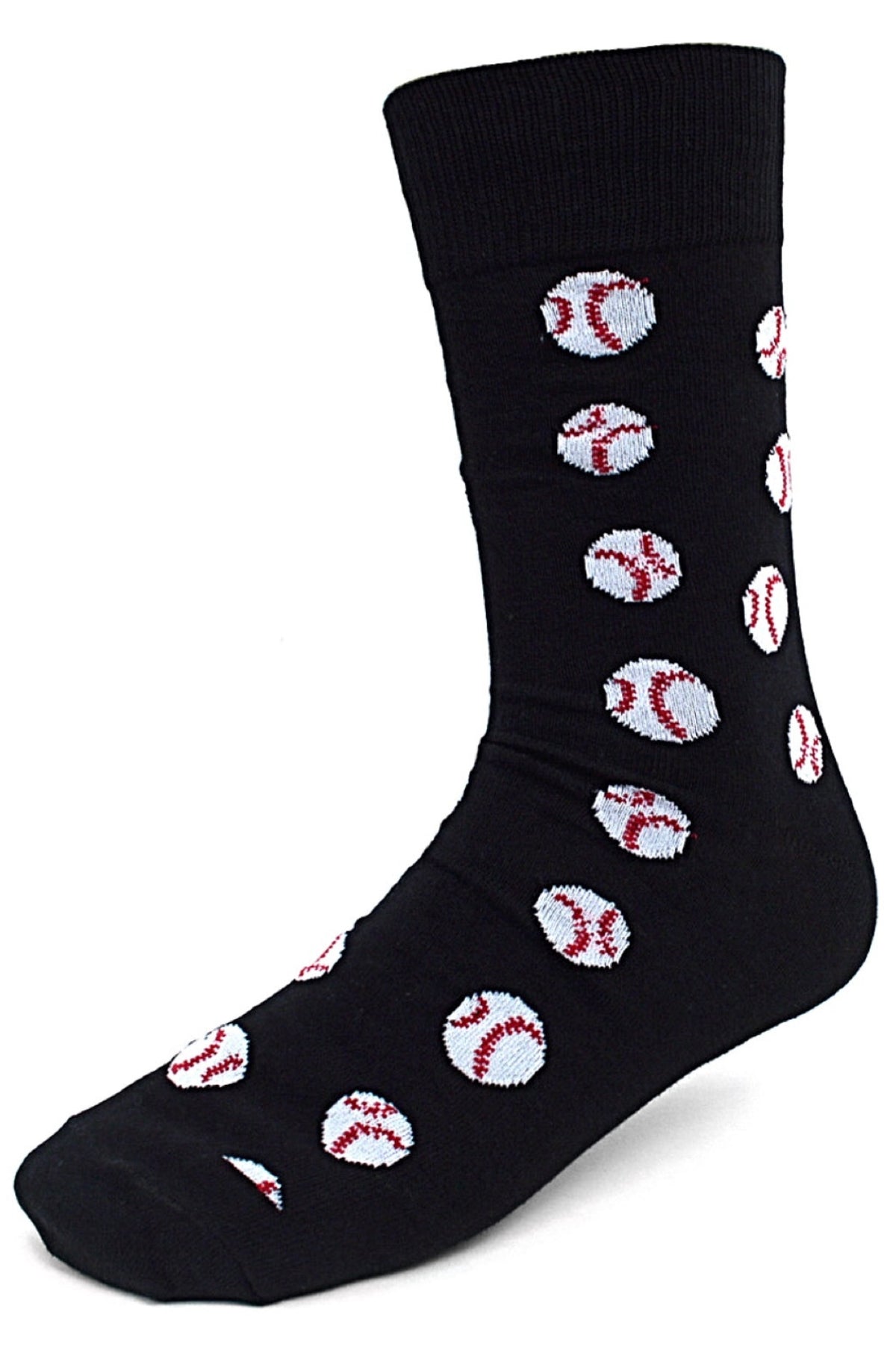 PARQUET BRAND Men's BASEBALL Socks BASEBALLS ALL OVER (CHOOSE COLOR) - Novelty Socks And Slippers