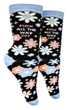 GROOVY THINGS Co. Brand Ladies ‘FUCK ALL THE WAY OFF’ Socks - Novelty Socks And Slippers