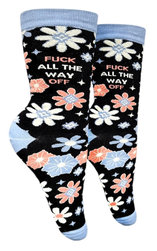 GROOVY THINGS Co. Brand Ladies ‘FUCK ALL THE WAY OFF’ Socks - Novelty Socks And Slippers