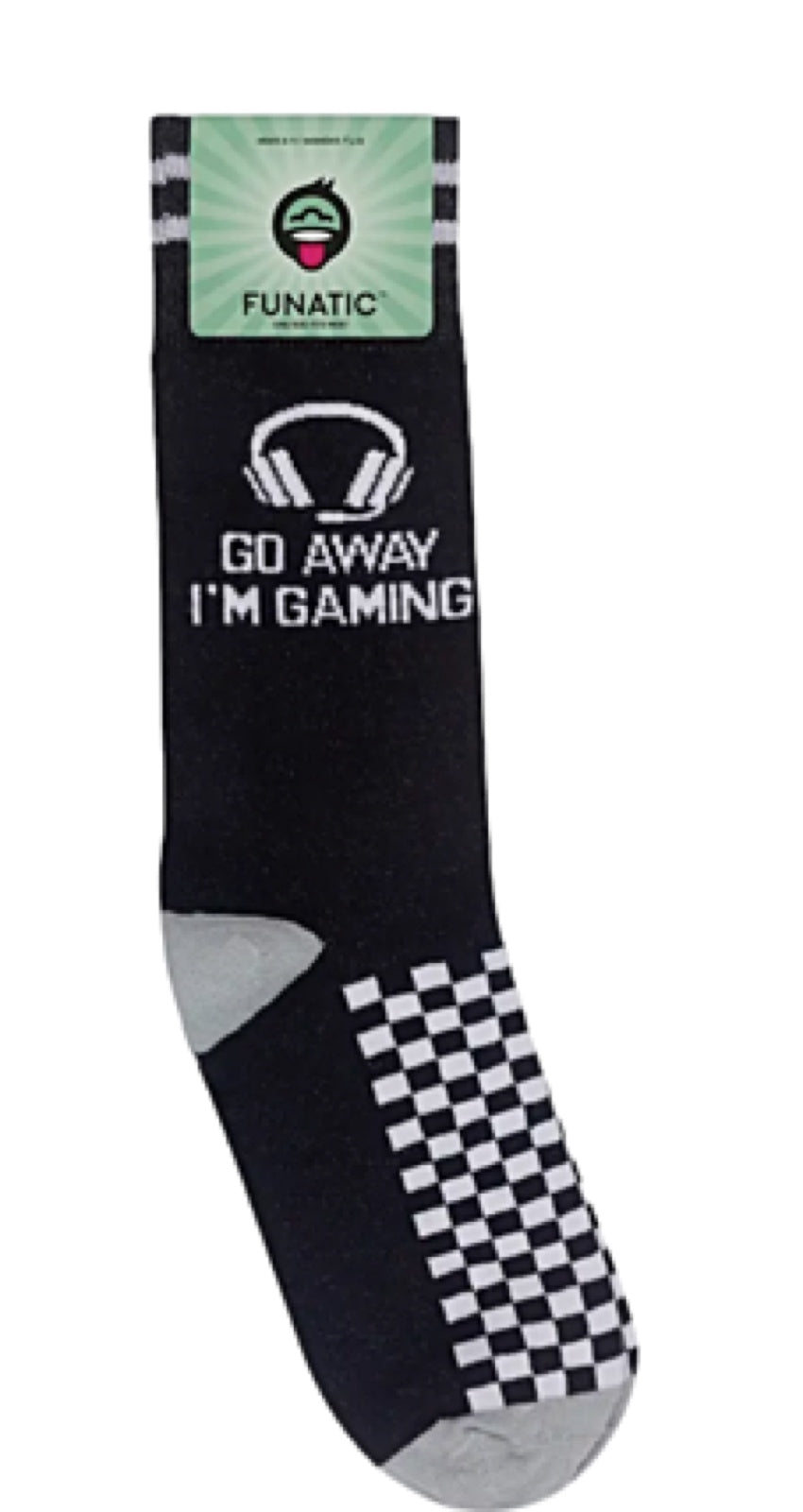 FUNATIC Brand Unisex ‘GO AWAY I’M GAMING’ Socks With HEADPHONES - Novelty Socks for Less