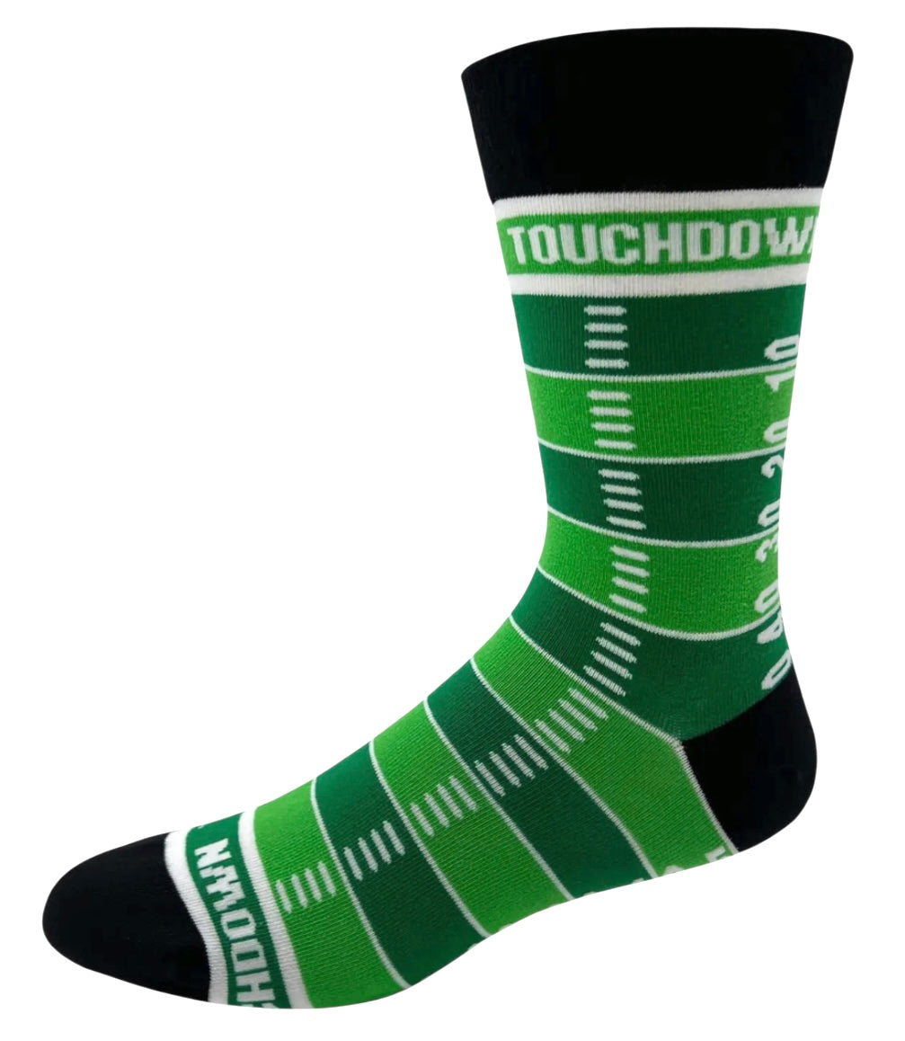FABDAZ Brand Men’s FOOTBALL Socks ‘TOUCHDOWN’ - Novelty Socks And Slippers