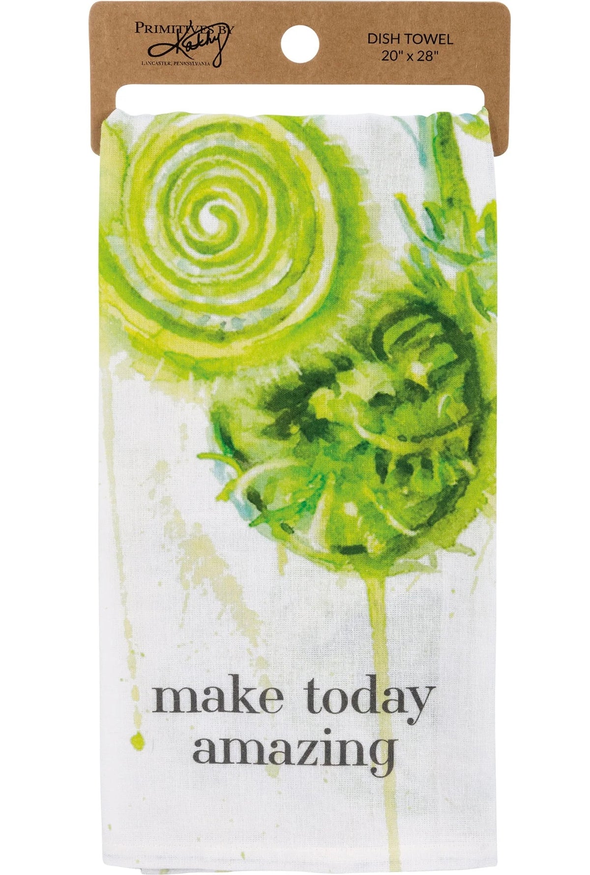 Primitives By Kathy ‘MAKE TODAY AMAZING’ Kitchen Tea Towel - Novelty Socks And Slippers