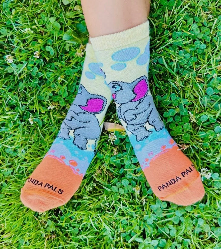 ELEPHANT BUBBLES Unisex Kids Socks Kids Age 3-5 Shoe Size 7-12 SOCK PANDA Brand - Novelty Socks And Slippers