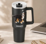 Dog & Cat Stainless Steel Ultimate 40 Oz. Tumbler Hot & Cold Travel Mug By E&S Pets (Choose Breed)