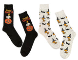PEANUTS Men’s HALLOWEEN 2 Pair Of Socks ‘GREAT PUMPKIN’ - Novelty Socks And Slippers
