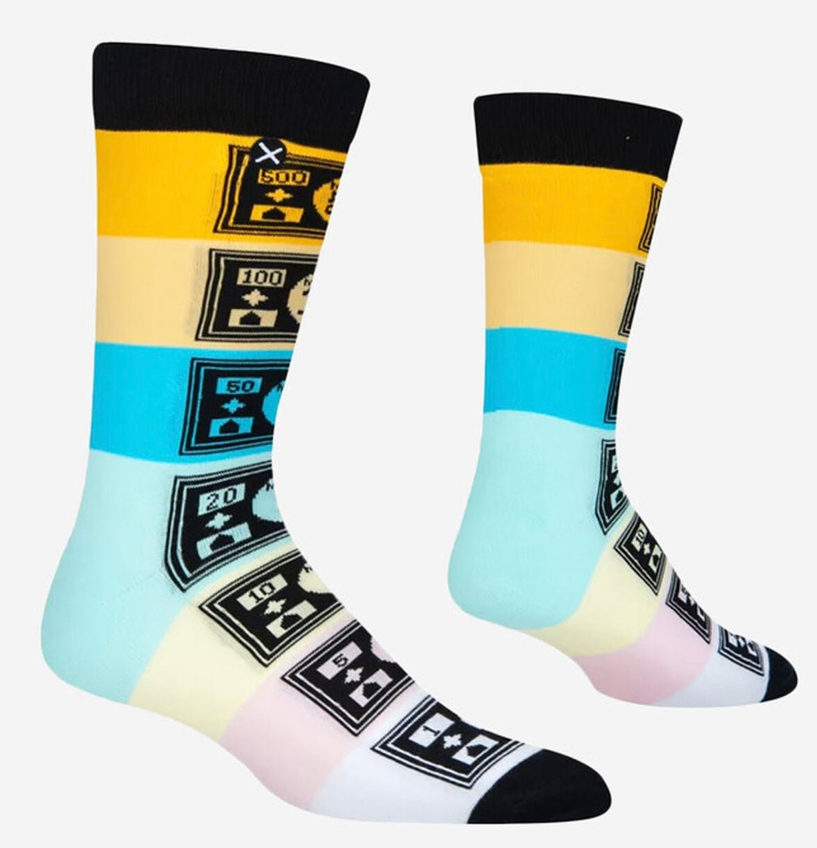 MONOPOLY MONEY Men’s 360 Socks ODD SOX Brand