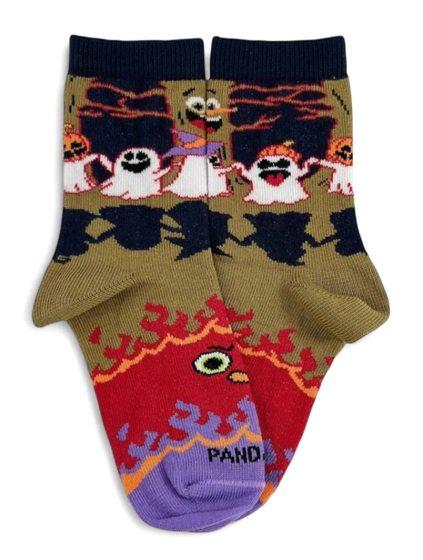 SPOOKY GHOST PARTY Unisex Kids Halloween Socks Kids Age 3-5 Sock Panda Brand - Novelty Socks And Slippers