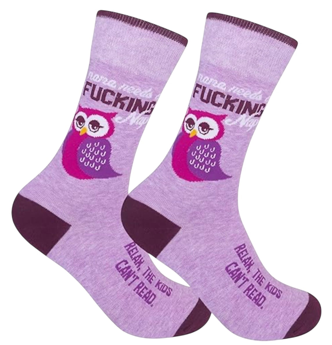 MAMA NEEDS A FUCKING NAP RELAX, THE KIDS CAN’T READ Adult Unisex Socks FUNATIC Brand - Novelty Socks And Slippers
