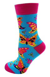 FABDAZ Brand Ladies BUTTERFLY Socks ‘DON’T QUIT BEFORE THE MIRACLE HAPPENS’ - Novelty Socks And Slippers