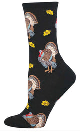BIG TURKEY Ladies Thanksgiving Turkey Socks SOCKSMITH Brand - Novelty Socks And Slippers