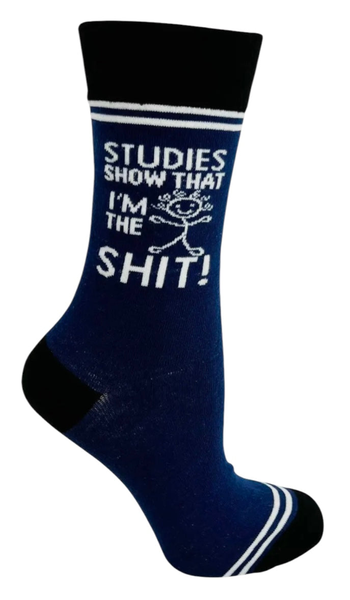 HEY NOW Brand By Fabdaz Unisex STUDIES SHOW THAT I'M THE SHIT Socks - Novelty Socks And Slippers