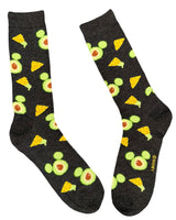 DISNEY Men’s AVOCADO MICKEY MOUSE Socks CHIPS & GUAC - Novelty Socks And Slippers