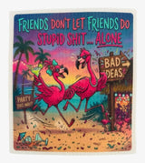 FUNNY GIRLFRIENDS SAYINGS Set Of 3 Swedish Dishcloths ‘FRIENDS DON’T LET FRIENDS DO STUPID SHIT… ALONE’
