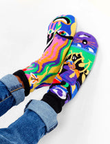SILLY & SERIOUS Unisex Toddler & Kids Mismatched Gripper Bottom Socks PALS SOCKS Brand - Novelty Socks And Slippers