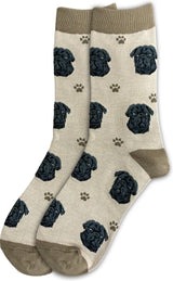 BLACK PUG Dog Adult Unisex Socks By E&S Pets Choose Style