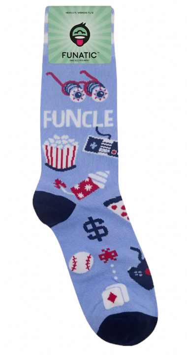 FUNATIC Brand Unisex FUNCLE Socks ‘FUN UNCLE’ - Novelty Socks And Slippers