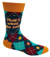 THAT’S WHAT SHE SAID Men’s Socks FABDAZ Brand