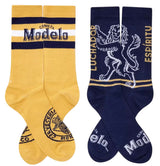 MODELO BEER Men’s 2 Pair Of Socks ESPIRITU LUCHADOR - Novelty Socks And Slippers