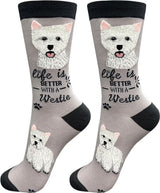 WESTIE Dog Adult Unisex Socks By E&S Pets Choose Style