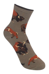 BISON AMERICAN BUFFALO Unisex Kids Socks FUNATIC Brand - Novelty Socks And Slippers