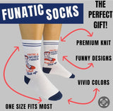 FUNATIC Brand Unisex Socks ‘YOU’RE A WEIRD FUCKER KEEP THAT SHIT UP’ - Novelty Socks And Slippers