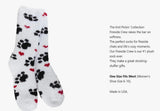 PAW PRINTS & HEARTS Ladies Soft Cozy Socks WORLD’S SOFTEST SOCKS Brand MADE IN THE USA! - Novelty Socks And Slippers
