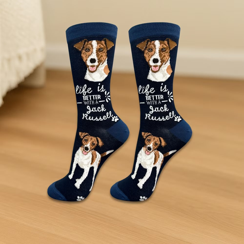JACK RUSSELL Dog Adult Unisex Socks By E&S Pets Choose Style