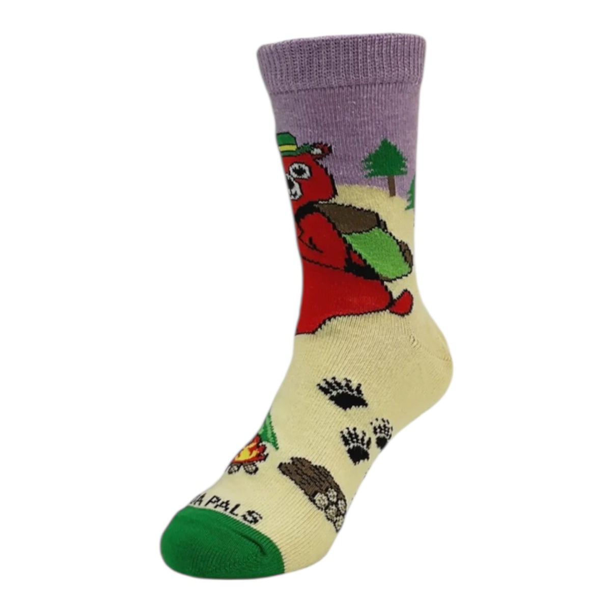 HIKING BEAR Unisex Kids Socks Kids Age 3-5 Shoe Size 7-12 SOCK PANDA Brand - Novelty Socks And Slippers