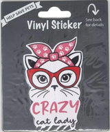 DOG & CAT Vinyl Stickers By E&S Pets (Choose Style) - Novelty Socks And Slippers