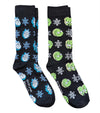 RICK & MORTY Men’s 2 Pair Of Christmas Socks Adult Swim - Novelty Socks And Slippers