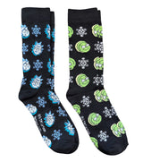 RICK & MORTY Men’s 2 Pair Of Christmas Socks Adult Swim - Novelty Socks And Slippers