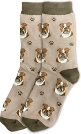 BULLDOG Adult Unisex Socks By E&S Pets Choose Style