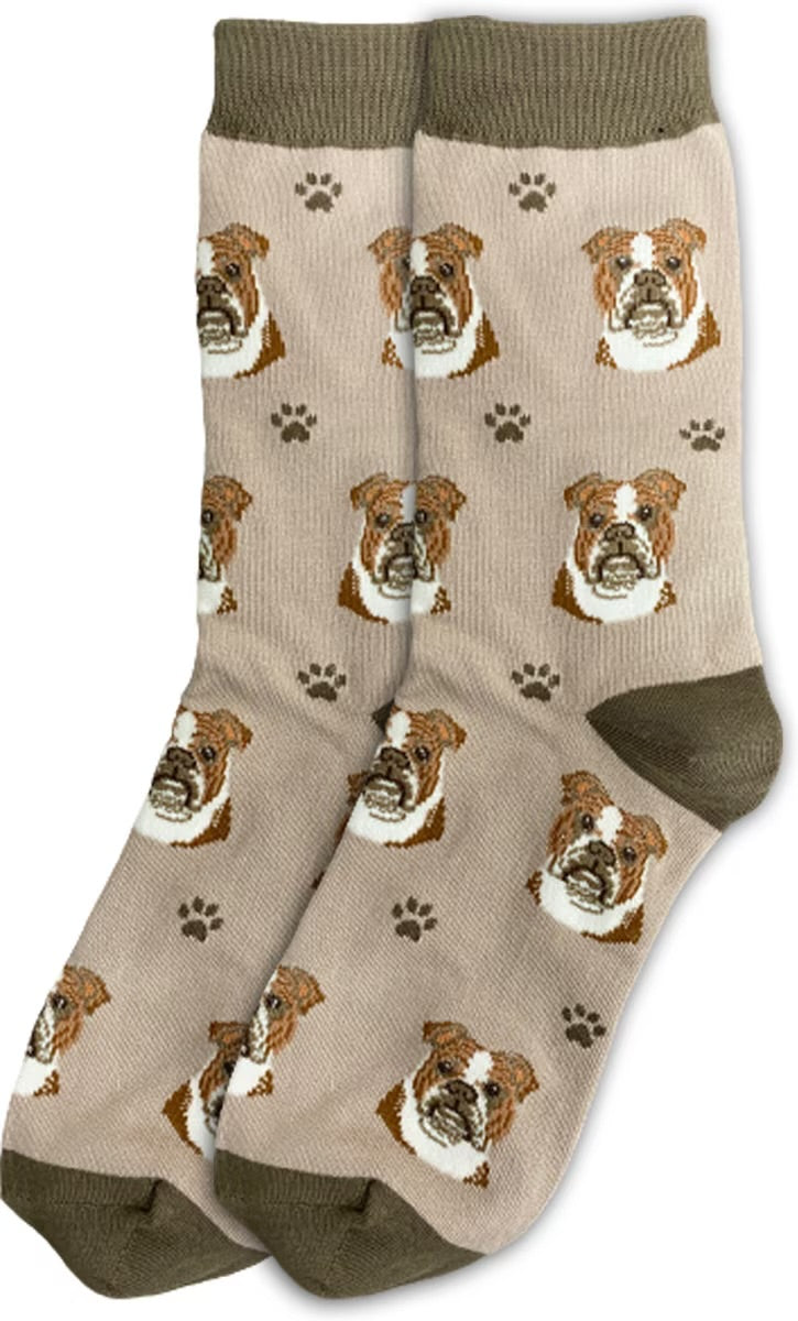 BULLDOG Adult Unisex Socks By E&S Pets Choose Style