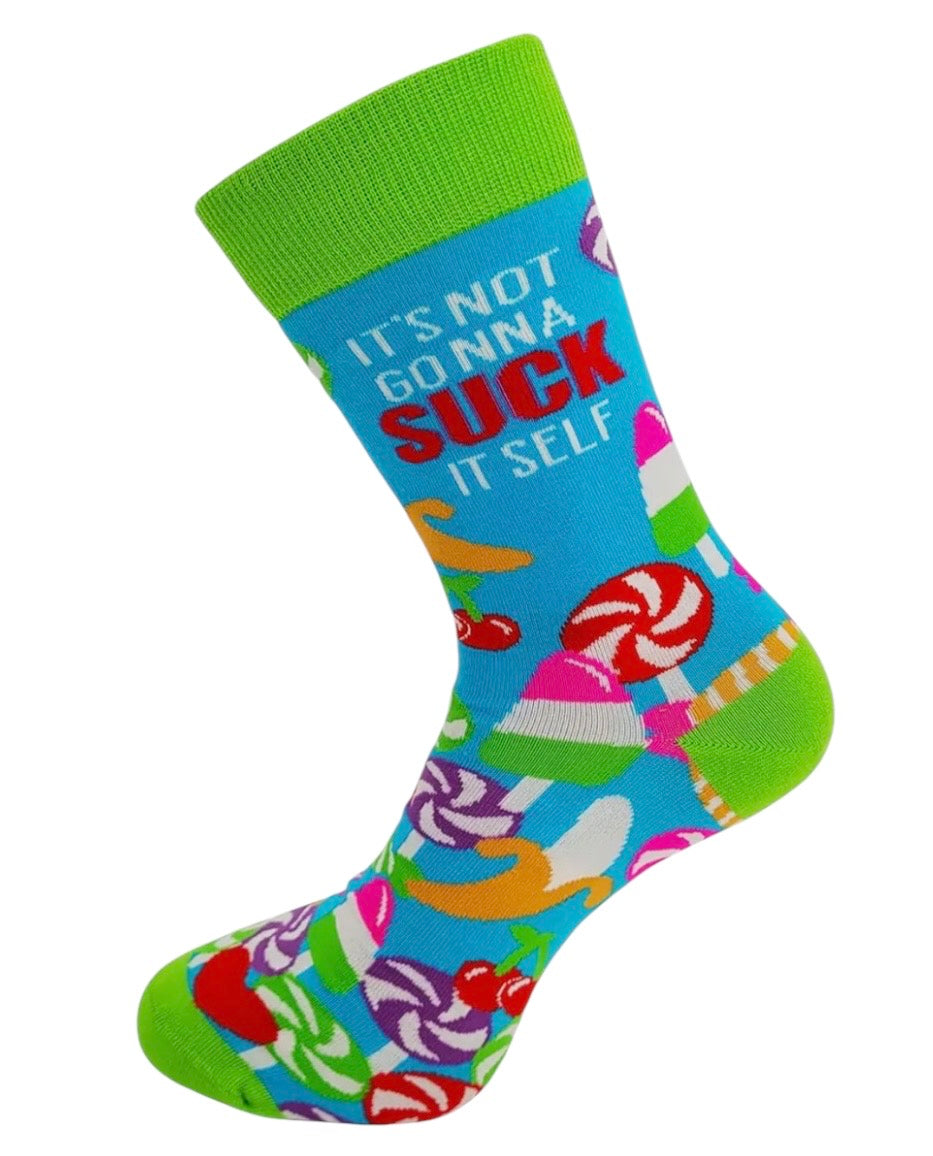IT’S NOT GONNA SUCK ITSELF Men’s Lollipops & Ice Pops Socks Fabdaz Brand