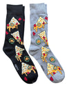 NACHOS & CHEESE MEN’S 2 PAIR OF SOCKS FOOZYS BRAND With JALAPENOS - Novelty Socks And Slippers