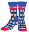 SCRABBLE Board Game Unisex Socks COOL SOCKS Brand Size Large - Novelty Socks And Slippers