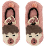 CUTE LLAMA Ladies Non Slip Fuzzy Slippers Oooh Yeah Brand - Novelty Socks And Slippers
