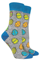 GOOD LUCK Sock Ladies EASTER EGG Socks COLORFUL EASTER EGGS ALL OVER - Novelty Socks And Slippers