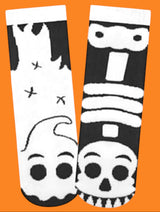 GHOST & SKELETON Unisex Toddler Mismatched Gripper Bottom Socks PALS SOCKS Brand - Novelty Socks And Slippers