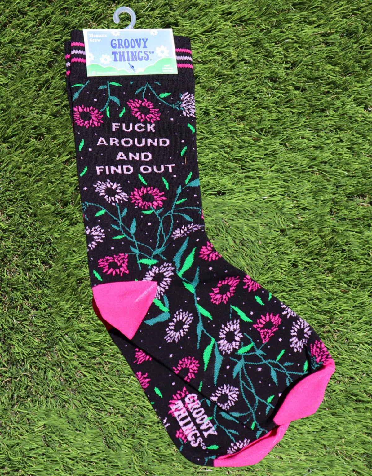 GROOVY THINGS Brand Ladies FUCK AROUND & FIND OUT’ Socks - Novelty Socks And Slippers