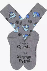 DISNEY’S ONWARD Men’s Crew Socks ‘IT’S NOT A QUEST IT’S A STRANGE ERRAND’ - Novelty Socks for Less