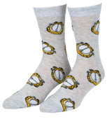 GARFIELD & ODIE Men’s 2 Pair Of Socks ‘ASK ME IF I CARE’ - Novelty Socks And Slippers