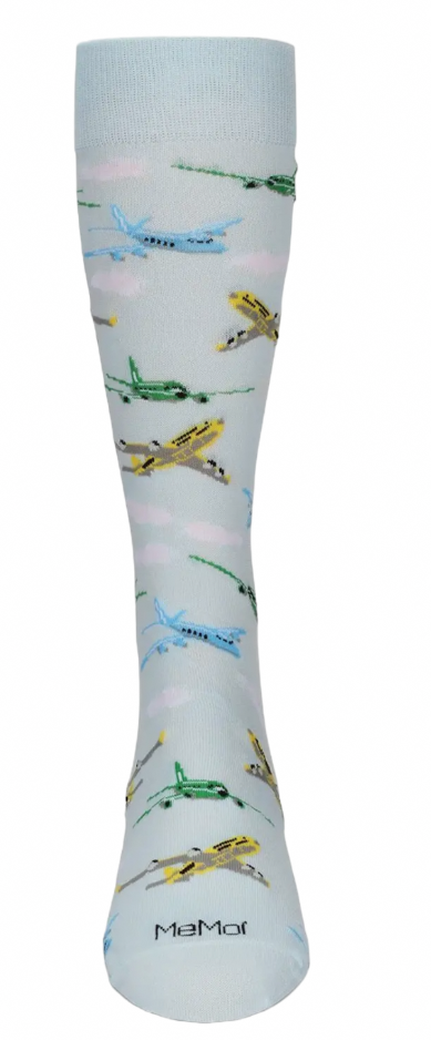 Memoi Brand Men’s AIRPLANES Socks PLANES ALL OVER - Novelty Socks And Slippers