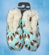 CAVALIER KING CHARLES Dog Ladies Non-Slip Slippers COMFIES BRAND By E&S Pets - Novelty Socks And Slippers