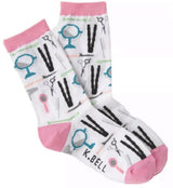HAIR SYLIST Ladies BEAUTICIAN Crew Socks K. BELL Brand