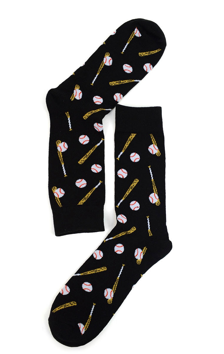 BASEBALL Men's Socks BASEBALLS ALL OVERPARQUET BRAND (CHOOSE COLOR) - Novelty Socks And Slippers