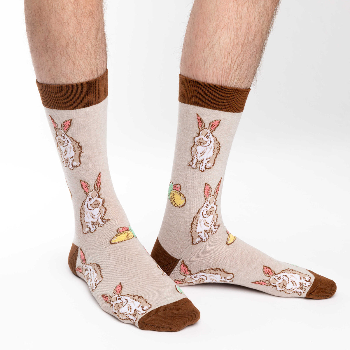 BUNNY RABBIT & EASTER EGGS Men's Socks GOOD LUCK SOCK Brand