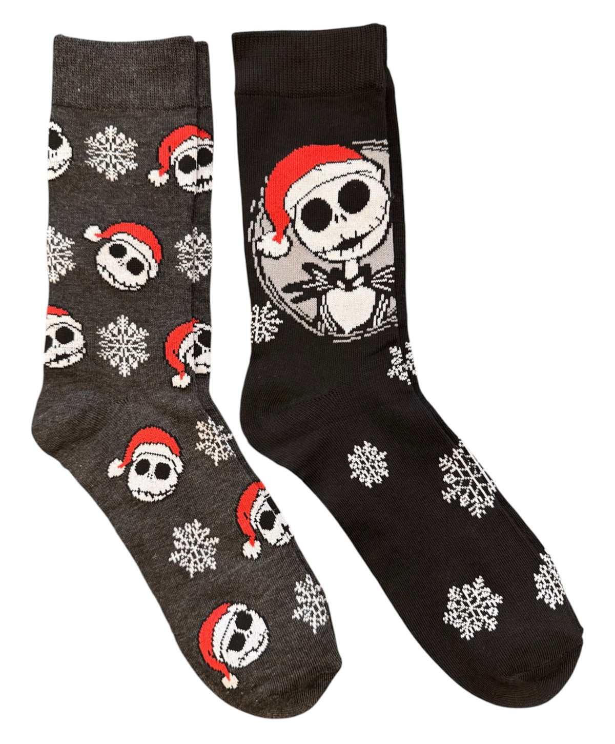 DISNEY THE NIGHTMARE BEFORE CHRISTMAS Men’s 2 Pair Of SANTA JACK Socks (Choose Style)